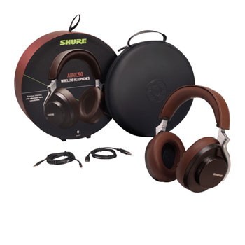 (Open Box) Shure - AONIC 50, Premium Wireless Noise-Canceling Headphone - Brown : image 4