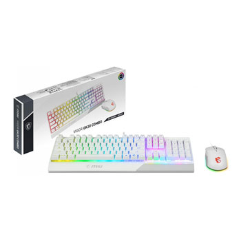 MSI VIGOR GK30 COMBO RGB Keyboard + Clutch GM11 Mouse White : image 1