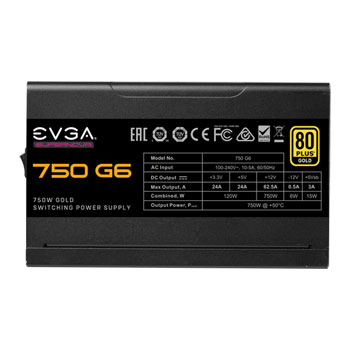 EVGA SuperNOVA 750 G6 750W 80+ Gold Power Supply : image 3