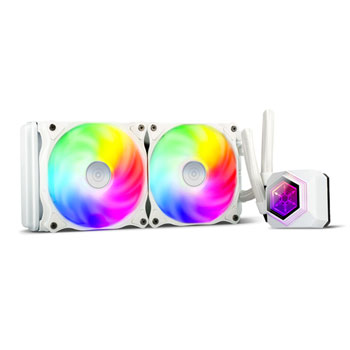 SilverStone PermaFrost ARGB All In One 240mm Intel/AMD White CPU Water Cooler : image 1