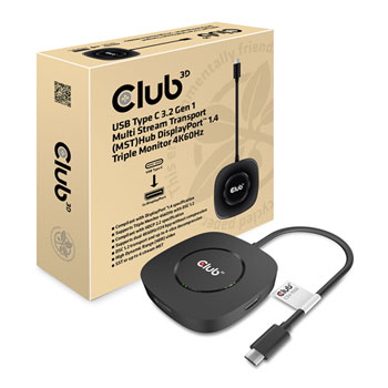 Club 3D USB 3.2 Gen1 Type-C DisplayPort Triple Monitor Adapter