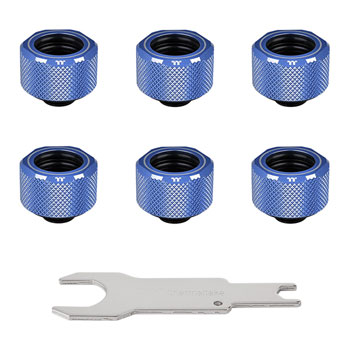 Thermaltake Pacific C-Pro G1/4 Compression Fitting Blue 6 Pack : image 1