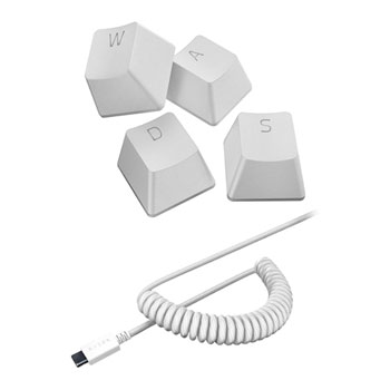 Buy Razer PBT Keycap + Coiled Cable Upgrade Set - Mercury White