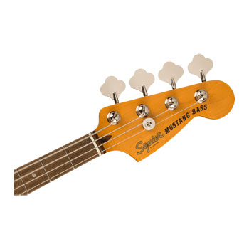 Squier - FSR Classic Vibe '60s Competition Mustang Bass, Capri Orange with Dakota Red Stripes : image 3