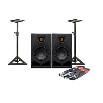 ADAM Audio - A4V Pair, Stands & Leads