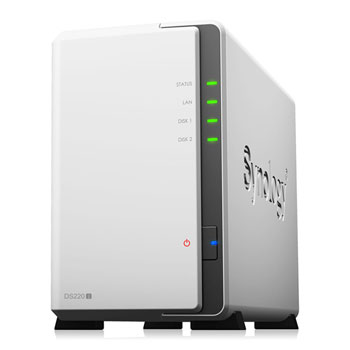 Synology DS220J 2 Bay NAS + 2x 2TB Seagate IronWolf HDDs : image 1