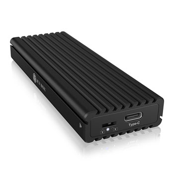 ICY BOX M.2 NVMe/SATA SSD USB-C External Enclosure Black : image 1
