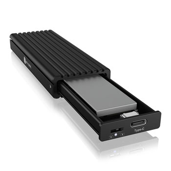 ICY BOX M.2 NVMe/SATA SSD USB-C External Enclosure Black : image 2