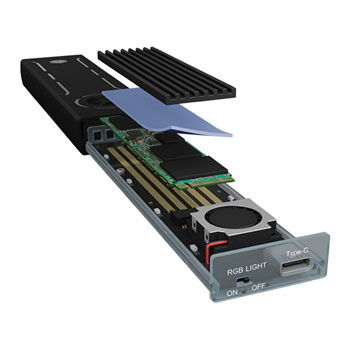 ICY BOX ARGB M.2 NVMe SSD USB-C External Enclosure : image 3