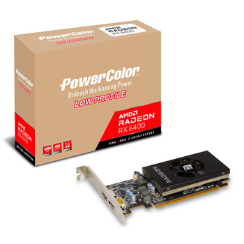 PowerColor AMD Radeon RX 6400 LowProfile 4GB RDNA2 Graphics Card : image 1