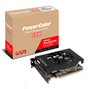 PowerColor AMD Radeon RX 6400 ITX 4GB RDNA2 Graphics Card : image 1