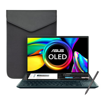 ASUS Zenbook Pro Duo 15 OLED Laptop, Intel Core i9-12900H, GeForce RTX 3070  Ti, 15.6 4K UHD Touchscreen, 32GB LPDDR5 RAM, 1TB SSD, ScreenPad Plus