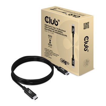 Club 3D 3.28ft USB4 Type-C Gen2x2 8K60Hz Bi-Directional Cable