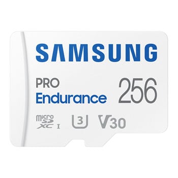 Samsung Pro Endurance 256GB 4K Ready MicroSDXC Memory Card UHS-I U3 with SD Adapter