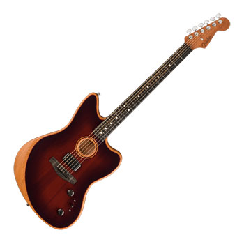 Fender - American Acoustasonic Jazzmaster All-Mahogany, Bourbon Burst : image 1