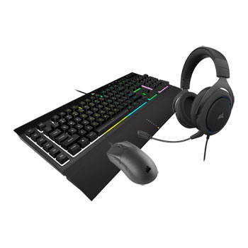 Corsair K55 RGB PRO Membrane Keyboard + SABRE PRO Optical Mouse + HS50 Pro Headset