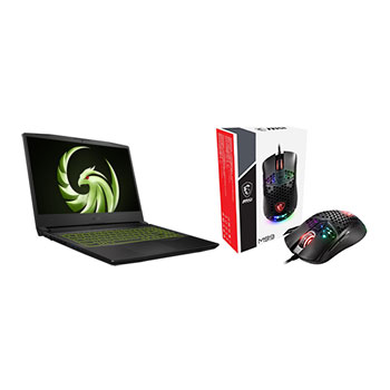 MSI Alpha 15" FHD 144Hz R7 RX6600M Gaming Laptop & MSI M99 RGB Wired Gaming Mouse Bundle