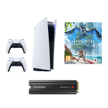 PS5 Digital Console with Horizon Forbidden West, 1TB WD SN850 SSD, Heatsink + Extra Controller : image 1