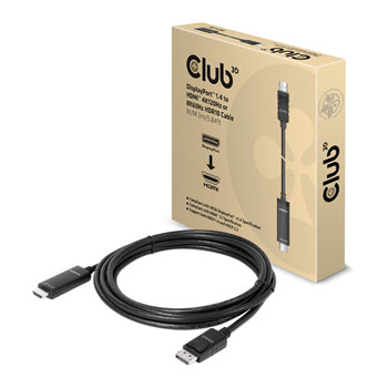 Club3D CAC-1087 3M DisplayPort 1.4 to HDMI 2.1 Adapter Cable : image 1