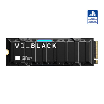 WD Black SN850 Heatsink Official PS5 Version 1TB M.2 PCIe 4.0 NVMe SSD