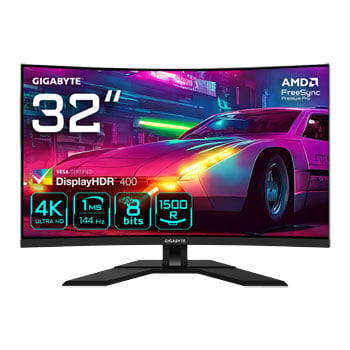 Gigabyte 32 4K Ultra HD 144Hz VA FreeSync HDR Curved Gaming Monitor