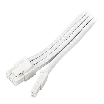 SilverStone PP07E 6+2 Pin (PCIe) White PSU Extension Cable : image 2