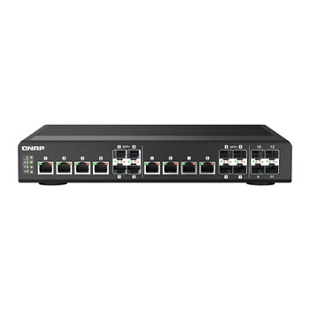 QNAP 12 Port 10GbE Layer 2 Web Managed Desktop Switch