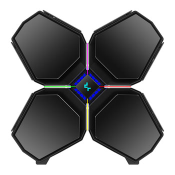 DeepCool Quadstellar Infinity 6x Tempered Glass Panels RGB PC Gaming Case Black : image 2