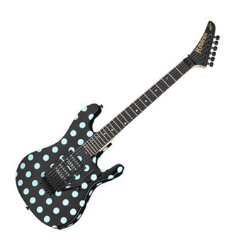 Kramer Nightswan Electric Guitar - Black with Blue Polkadots