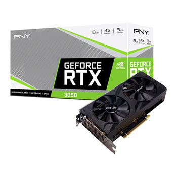 PNY NVIDIA RTX 3050 VERTO 8GB Graphics Card LN130272 - VCG30508DFBPB1 | SCAN UK