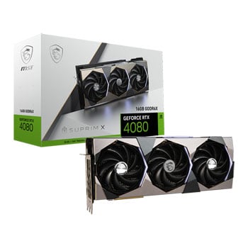 MSI NVIDIA GeForce RTX 4080 16GB SUPRIM X Ada Lovelace Graphics Card