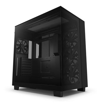 NZXT H9 Flow Black Mid Tower Tempered Glass PC Gaming Case : image 1
