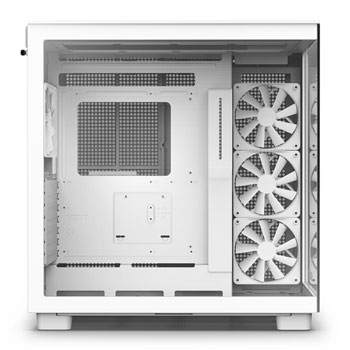 NZXT H9 Flow White Mid Tower Tempered Glass PC Gaming Case : image 2