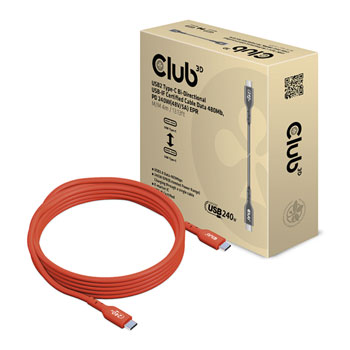 Photos - Cable (video, audio, USB) Club-3D Club 3D 13.13ft USB2 Type-C Bi-Directional Cable 