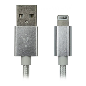 Scan 1M USB 2.0 to Lightning Silver Braided Cable MFI Certified : image 1