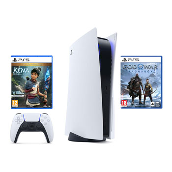 Sony PS5 Bluray with God of War Ragnarök, Kena: Bridge of Spirits DELU