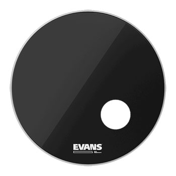 Evans EQ3 Resonant Black Bass Drum Head, 22 Inch