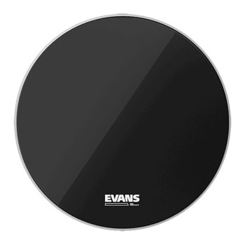 Evans EQ3 Resonant Black Bass Drum Head, No Port, 22 Inch
