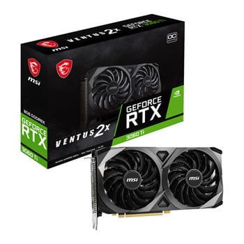 MSI NVIDIA GeForce RTX 3060 Ti 8GB VENTUS 2X 8GD6X OC Ampere Graphics Card
