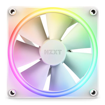 NZXT F120 RGB Duo 120mm PWM Fan 3 Pack with Controller White LN134031 ...