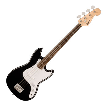 Squier Sonic Bronco Bass, Laurel Fingerboard, White Pickguard, Black