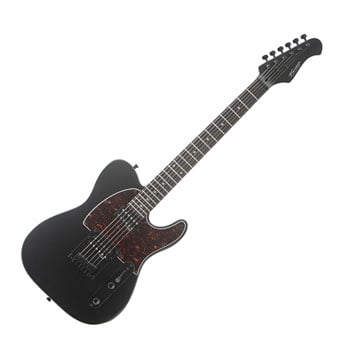 Fairclough - T-Style HH Guitar - Tortoise Shell Pick Guard - Satin Black