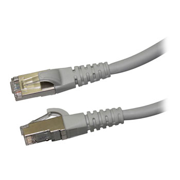 Videk Cat6a 1M Booted LSZH RJ45 Grey Ethernet Cable : image 1