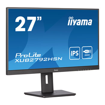 iiyama ProLite XUB2792HSN-B5 27" WQHD 75Hz IPS USB-C Dock Monitor : image 2