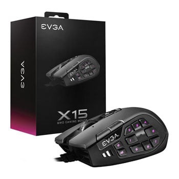 EVGA X15 MMO RGB Optical Black 16Kdpi Gaming Mouse LN135388 - 904