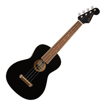 Fender Avalon Tenor Ukulele, Walnut Fingerboard, Black
