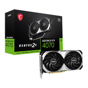 MSI NVIDIA GeForce RTX 4070 12GB VENTUS 2X OC Ada Lovelace Graphics Card