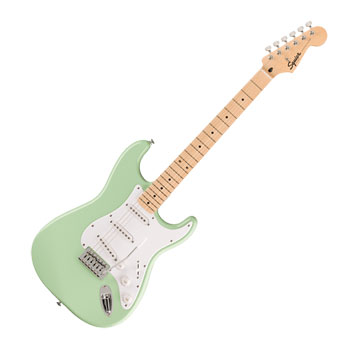 Squier - FSR Squier Sonic Stratocaster, Maple Fingerboard, White Pickguard, Surf Green : image 1