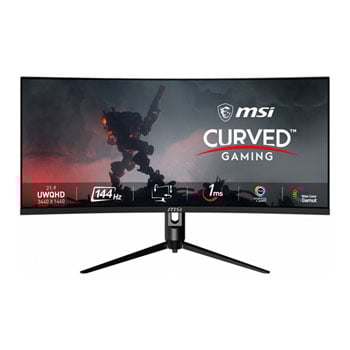 MSI 34" Ultrawide Quad HD 144Hz Adaptive Sync Curved HDR Monitor ...