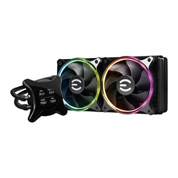 EVGA CLCx 240mm All-In-One RGB LCD CPU Liquid Cooler : image 1